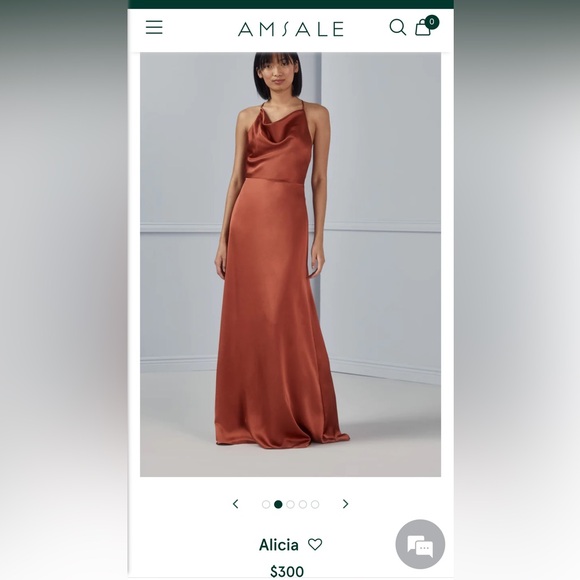 Amsale Alicia Dress in champagne - Picture 4 of 5